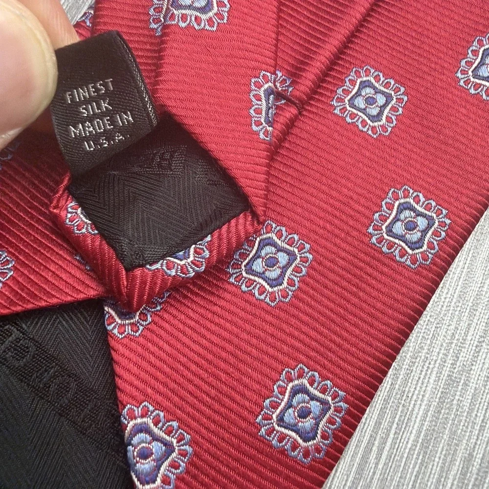 Robert Talbott Silk Necktie Lot of 3 Made in USA Paisley Stripe Geometric